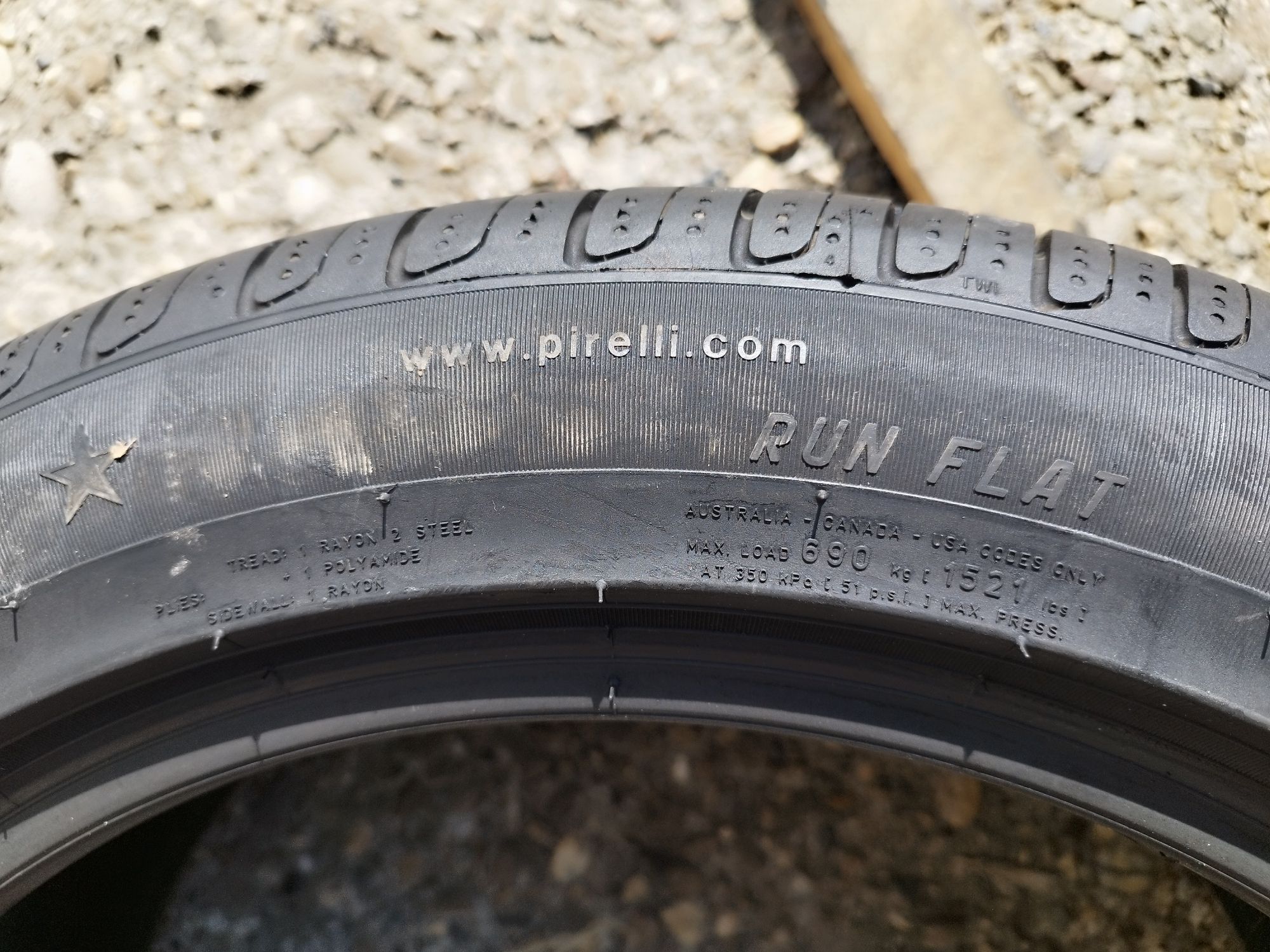 4 anvelope de vară(ca și noi) RFT Pirelli Cinturato P7 225/50/18,dot 2