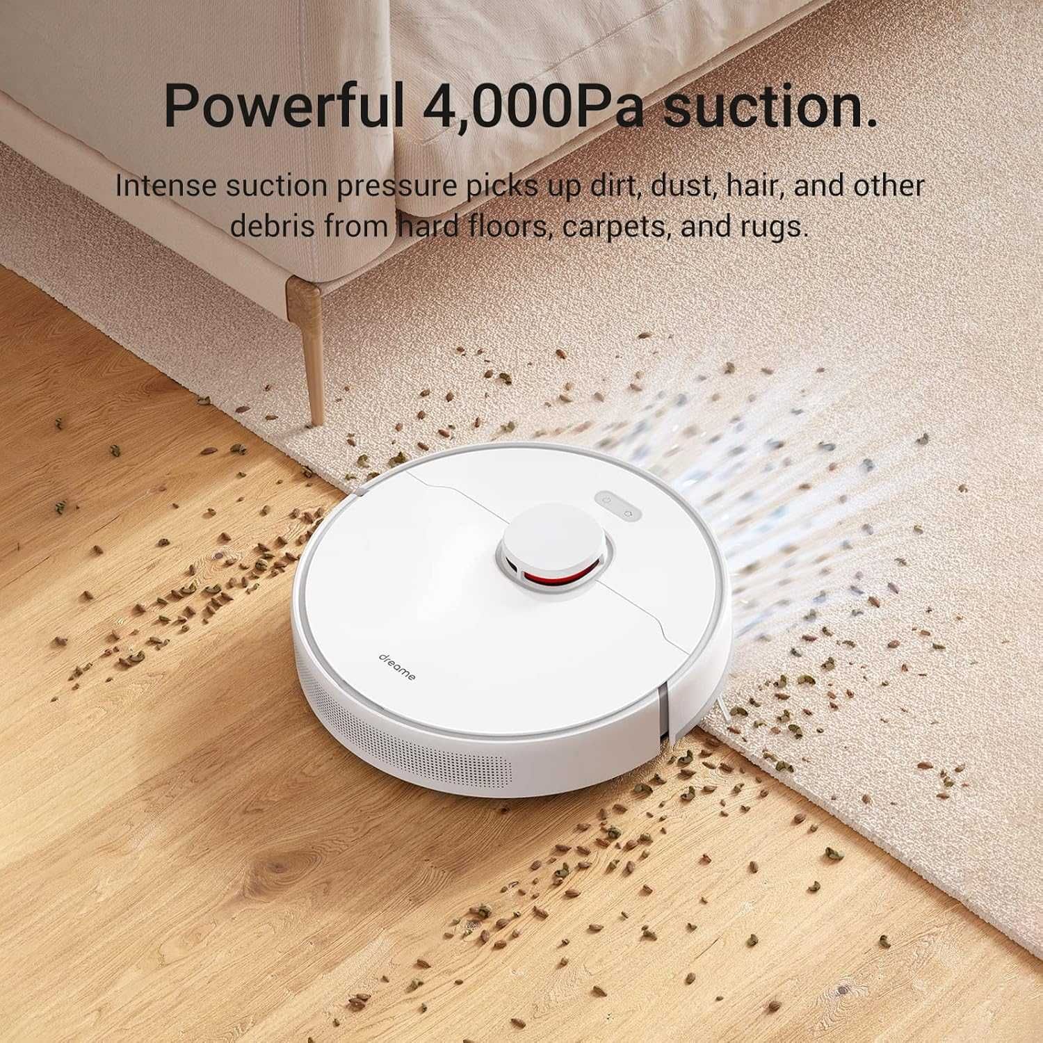 Робот прахосмукачка Xiaomi Dreame D10 Plus база самопочистване 4000Pa