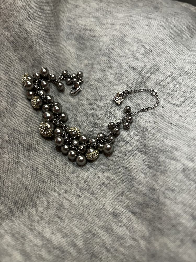 Гривна и обеци сребърни swarovski