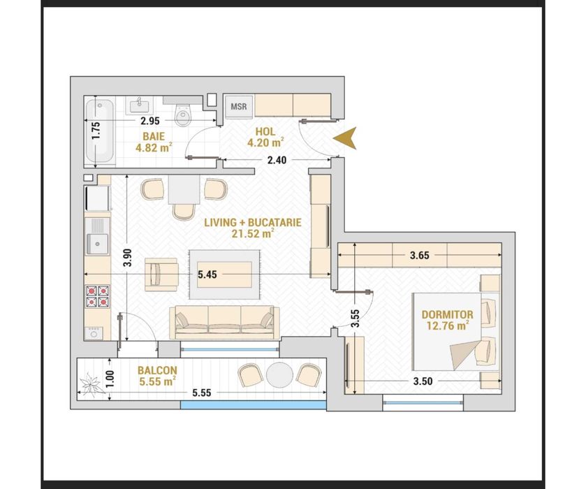 Apartament 2 camere - Drumul Taberei Residence, nou, mobilat complet