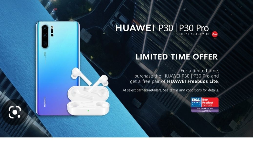 Срочно продам   флагманского смартфона Huawei P30  128gb +Huawei gt