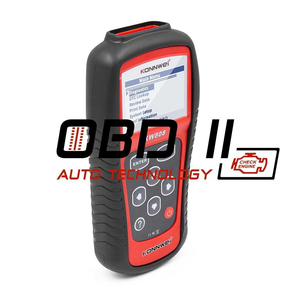 Konnwei KW808 OBD2 Diagnostic Автодиагностика Безпл. доставка Гаранция