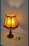 Veioza lampadar vechi din lemn rustic vintage antic abajur mare