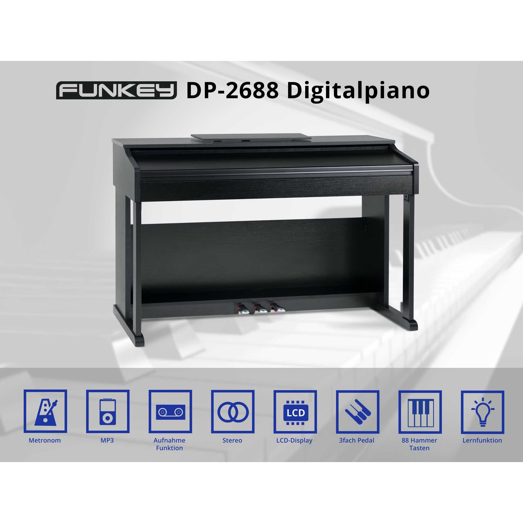 Pian digital FunKey DP-2688A Negru Mat