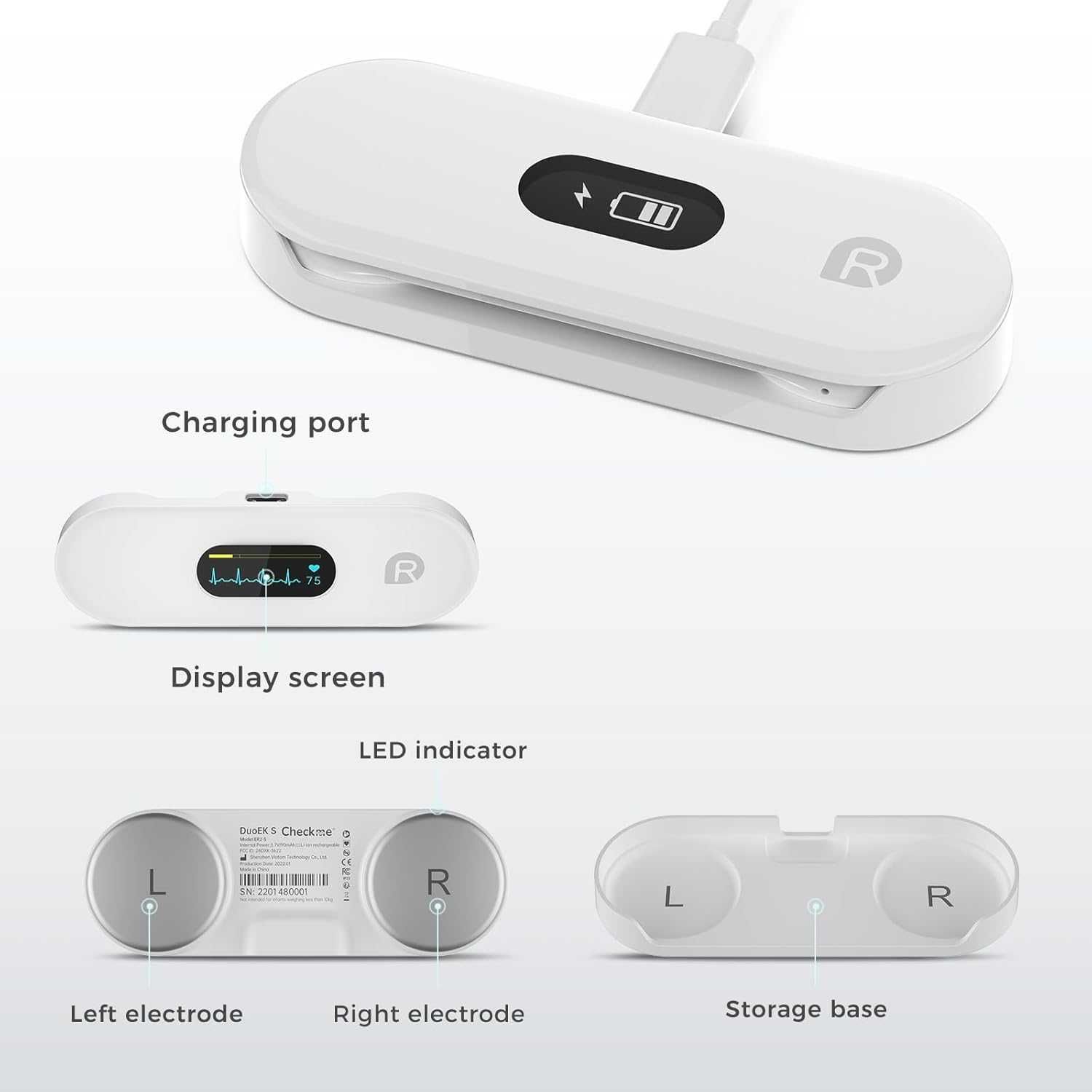 Мобилен ЕКГ апарат за дома  с OLED екран CheckMe