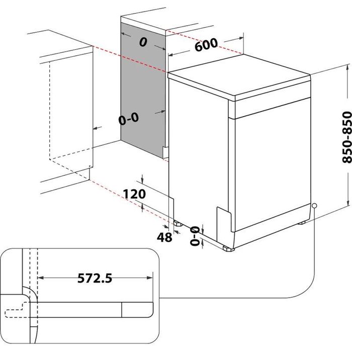 Masina de spalat vase Whirlpool WFC3C42PX, 14 seturi, 8 programe