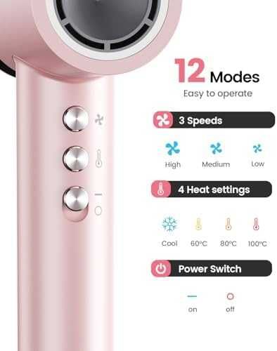 Нов Мощен йонен сешоар 110,000 RPM – Бързо сушене, без увреждане коса