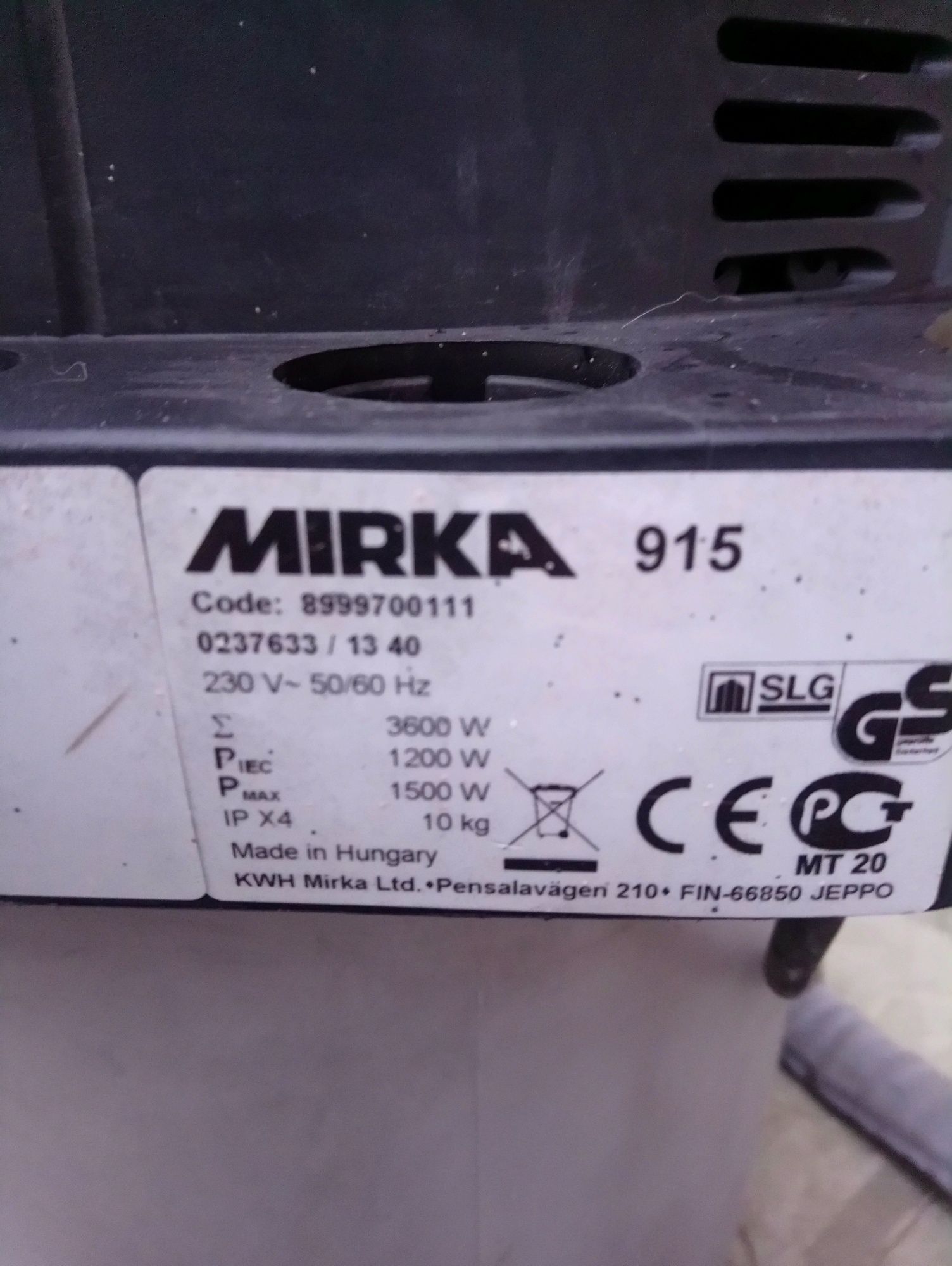 Прахосмукачка Mirka с Контакт 3000W Професионална