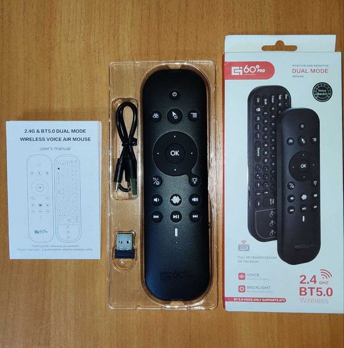 "G60S" Pro BT 2,4 ГГц пульт с голосовым управлением и мини-клавиатурой