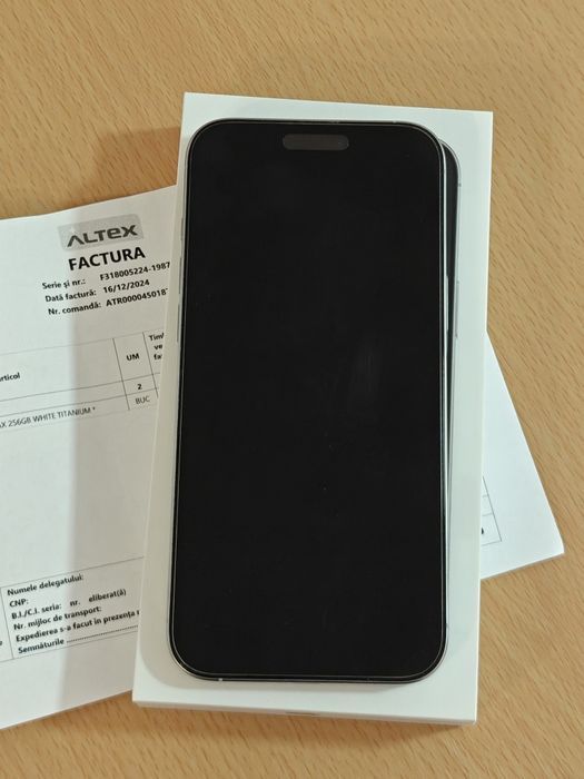 iPhone 16 Pro Max 256GB Titanium White - Garantie