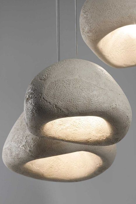 Lustră Wabi Sabi Boho din Beton și Ghips Orice Dimensiune Hand Made