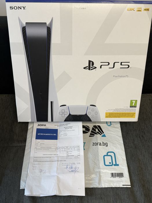 КАТО НОВ 825GB PlayStation 5 Disc PS5 PS 5 Гаранция Зора до 2025