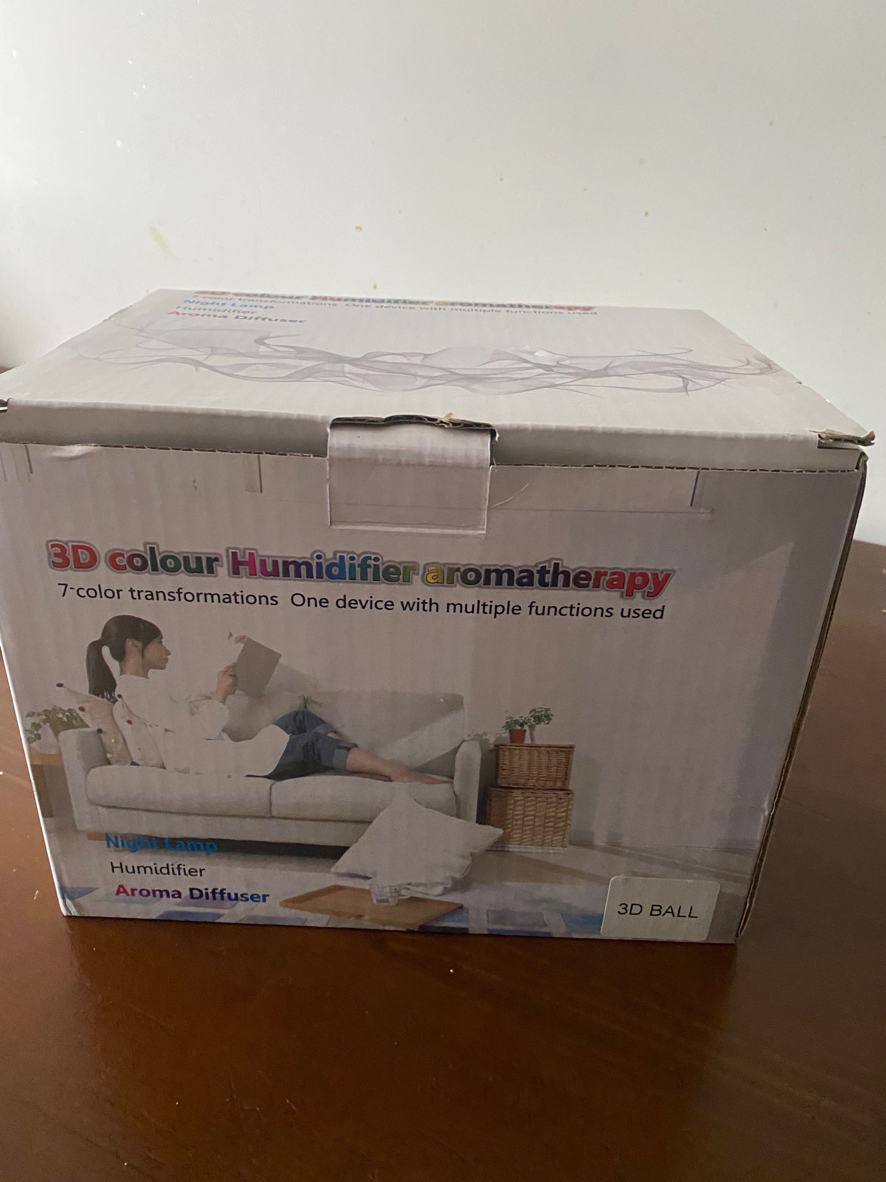 Aromadifuzor 3D Ball din sticla pentru uleiuri esentiale