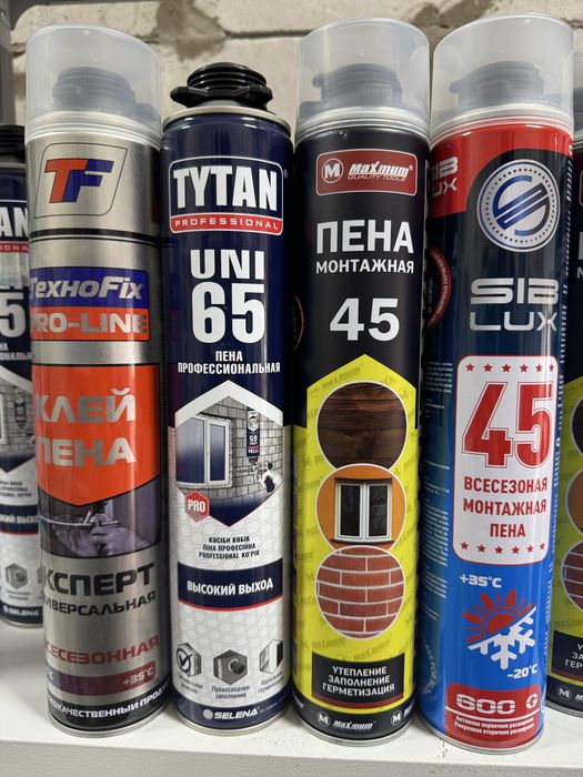 Монтажная пена TYTAN, SIB LUX, MAXIMUM