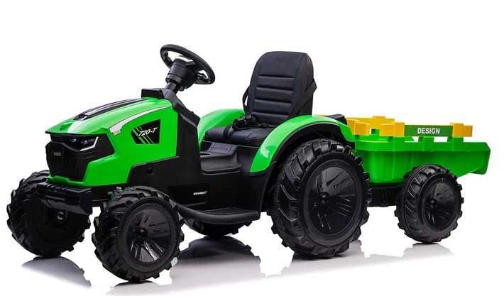 Tractoras electric cu remorca basculabila Kinderauto SX2068 Verde