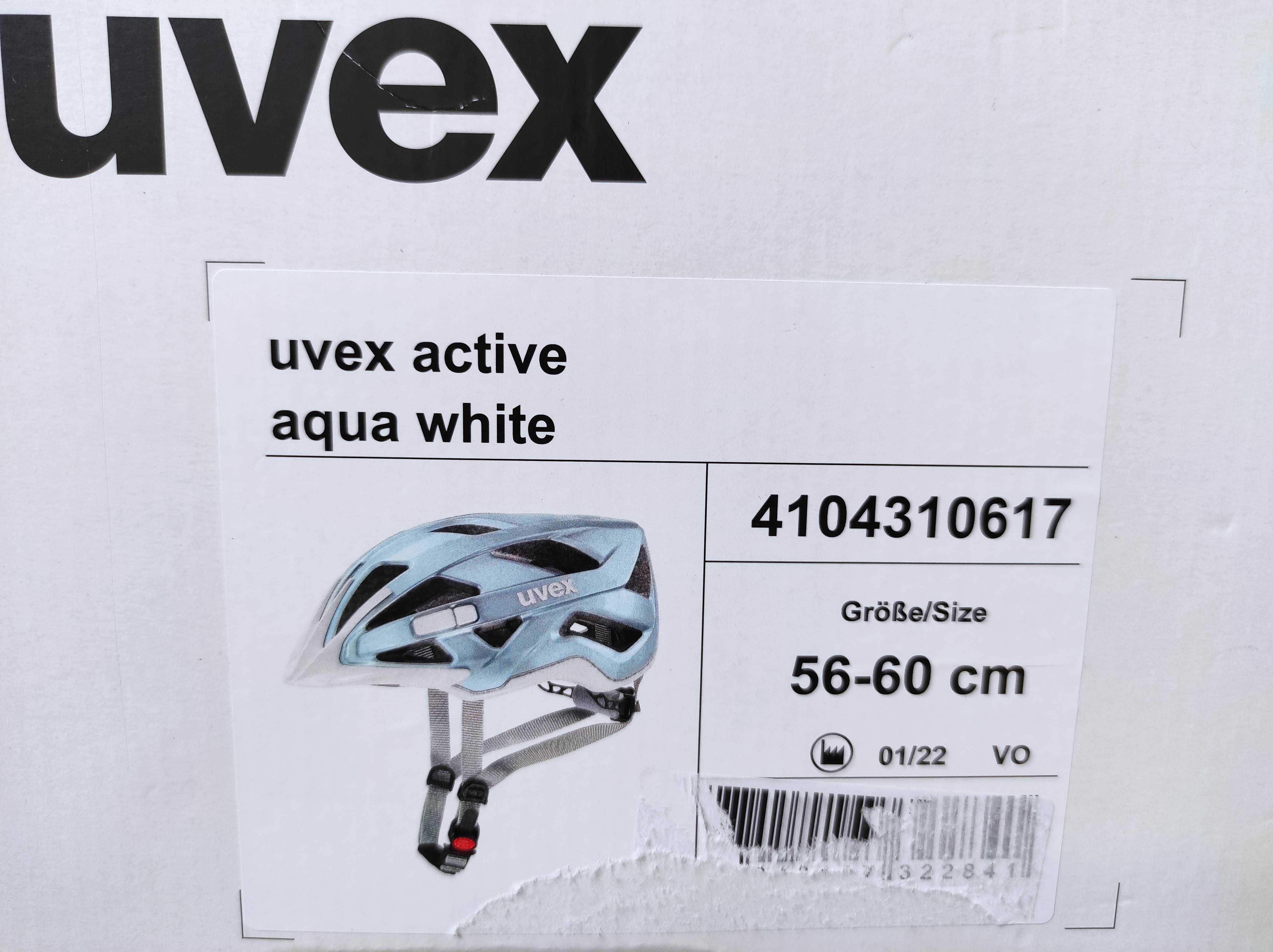 Casca ciclism UVEX ACTIVE Aqua - White , marime 56 - 60