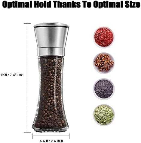 Нов Комплект мелничка за подправки сол /пипер голям капацитет за кухня