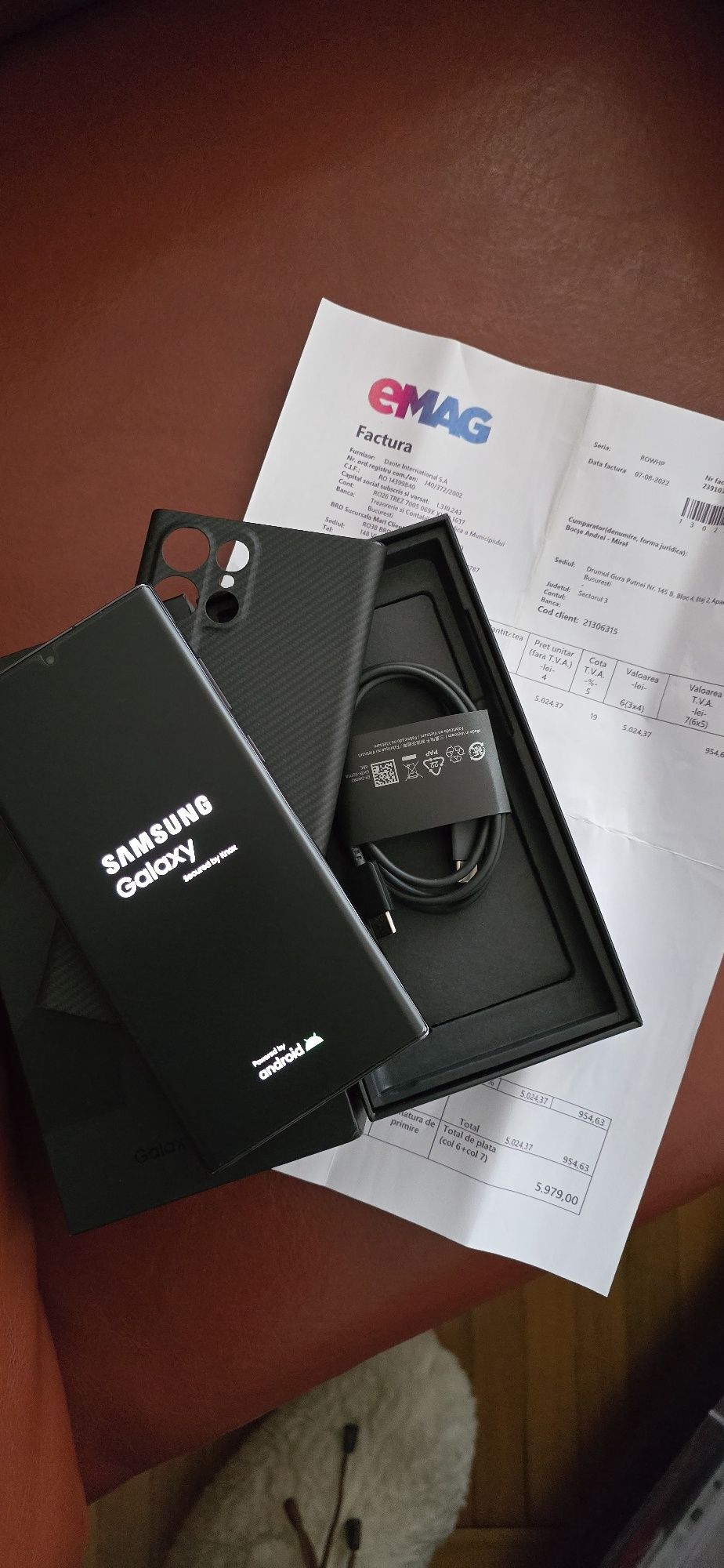 Samsung S22 ultra 512gb impecabil ca NOU