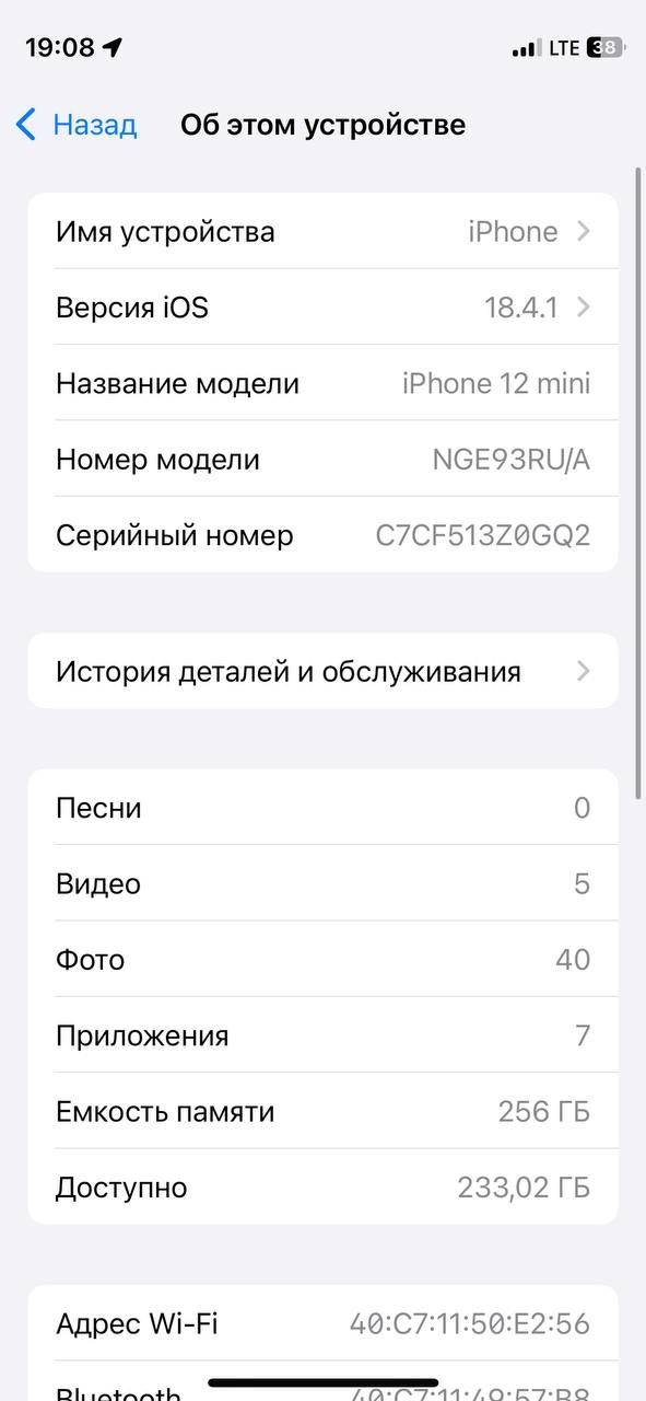 Ayfon 12 mini 256
