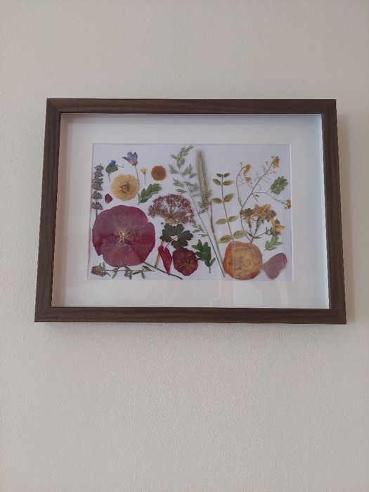 Tablou cu flori presate