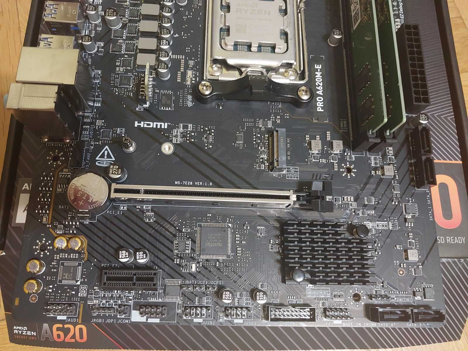 Ryzen 7 Pro 7745 + MSI A620M-E + 16GB Samsung 5600MT/s CL42