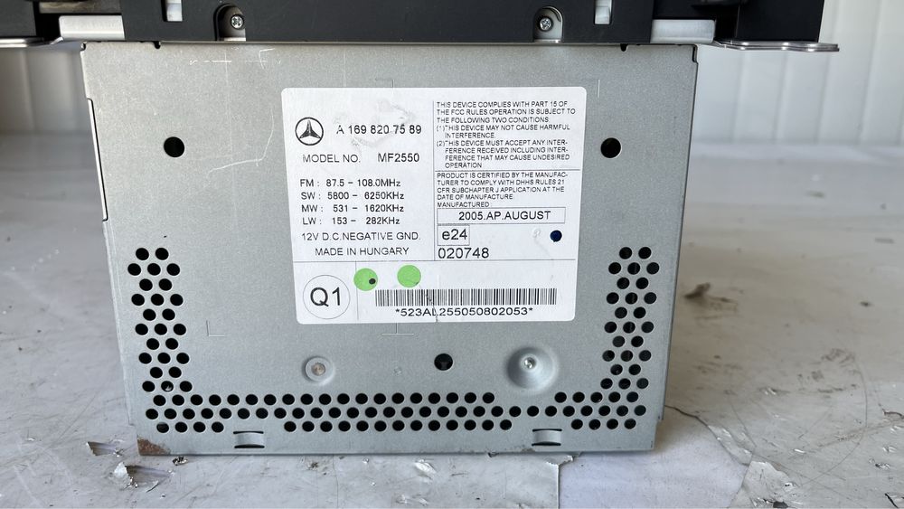 Радио и CD плеър Mercedes A class W169