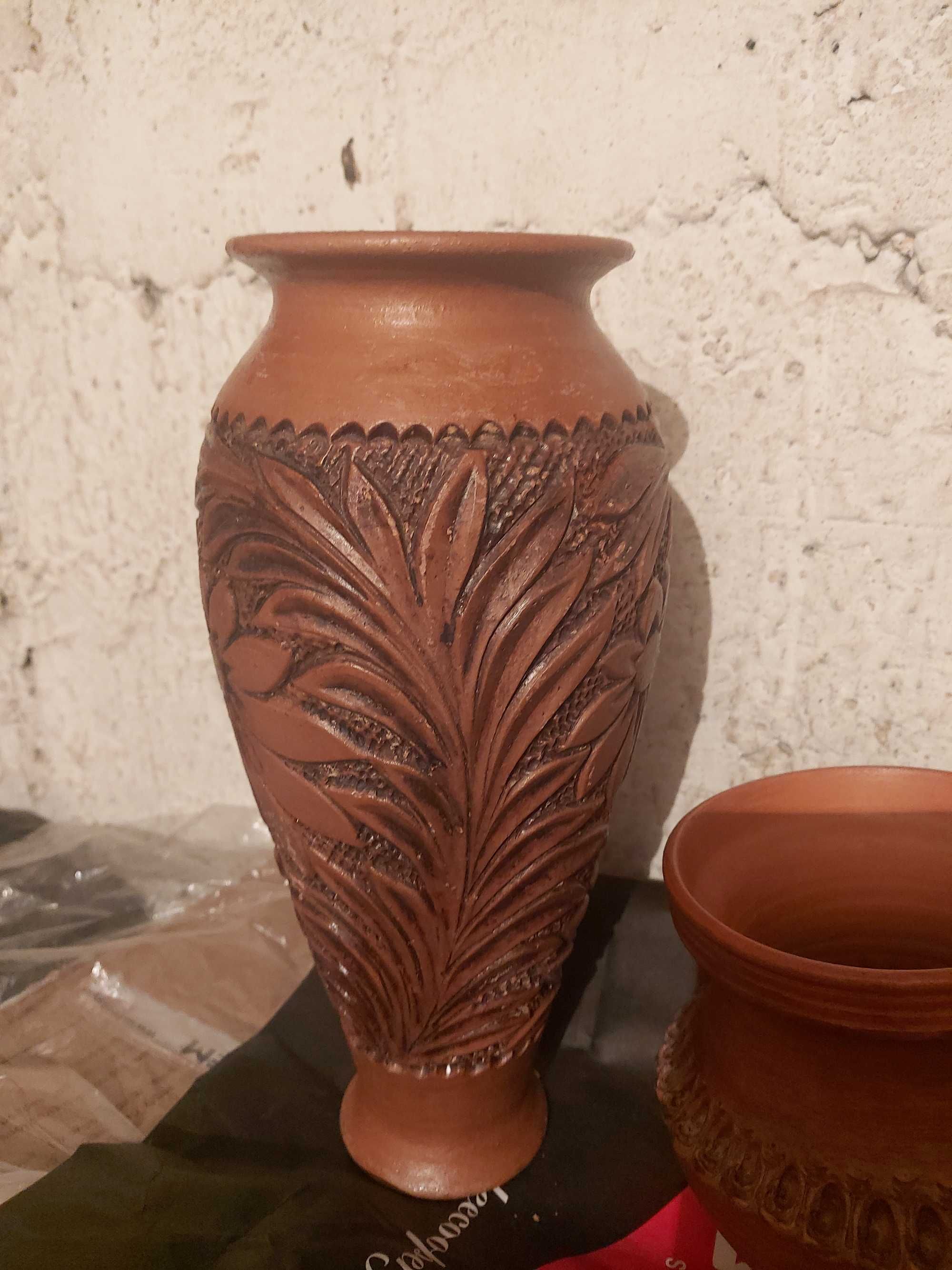 Vaze ceramice culoare maro