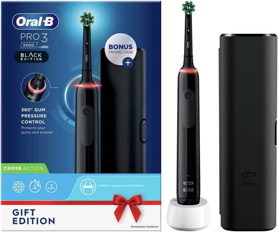 Oral-B PRO 3 3500 Black Edition Cross Action електрическа четка зъби