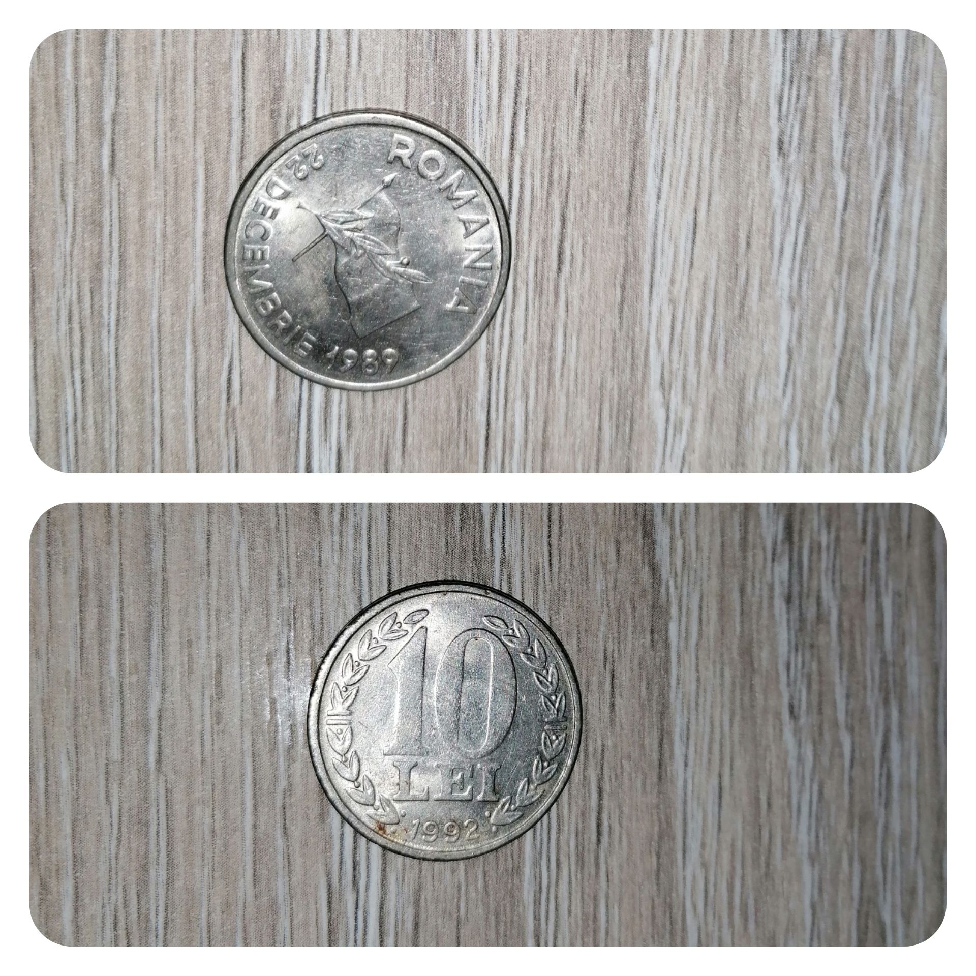 Moneda 10 lei (22 decembrie 1989) din 1992