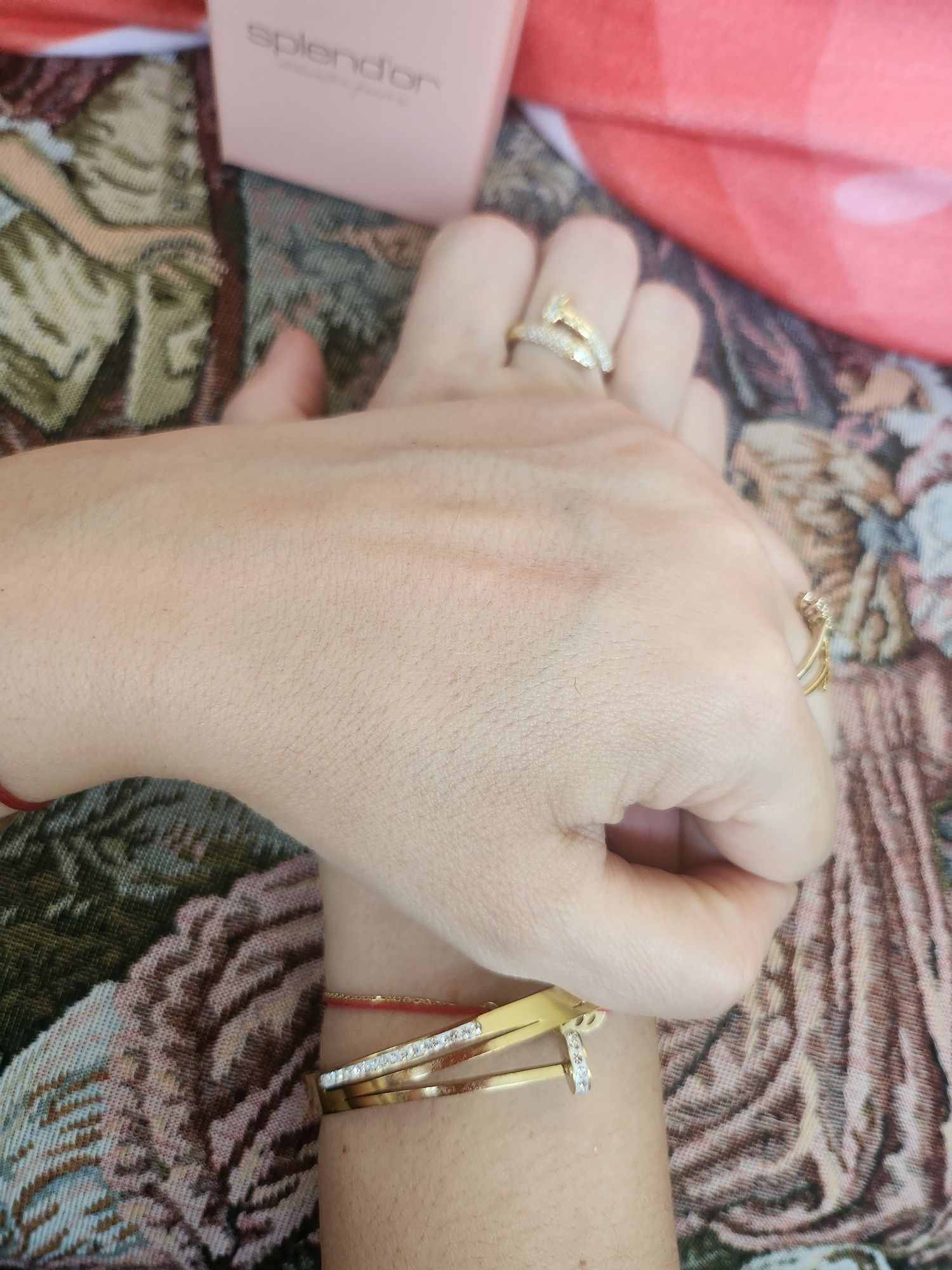 Set model CARTIER inel si bratara otel inoxidabil placat