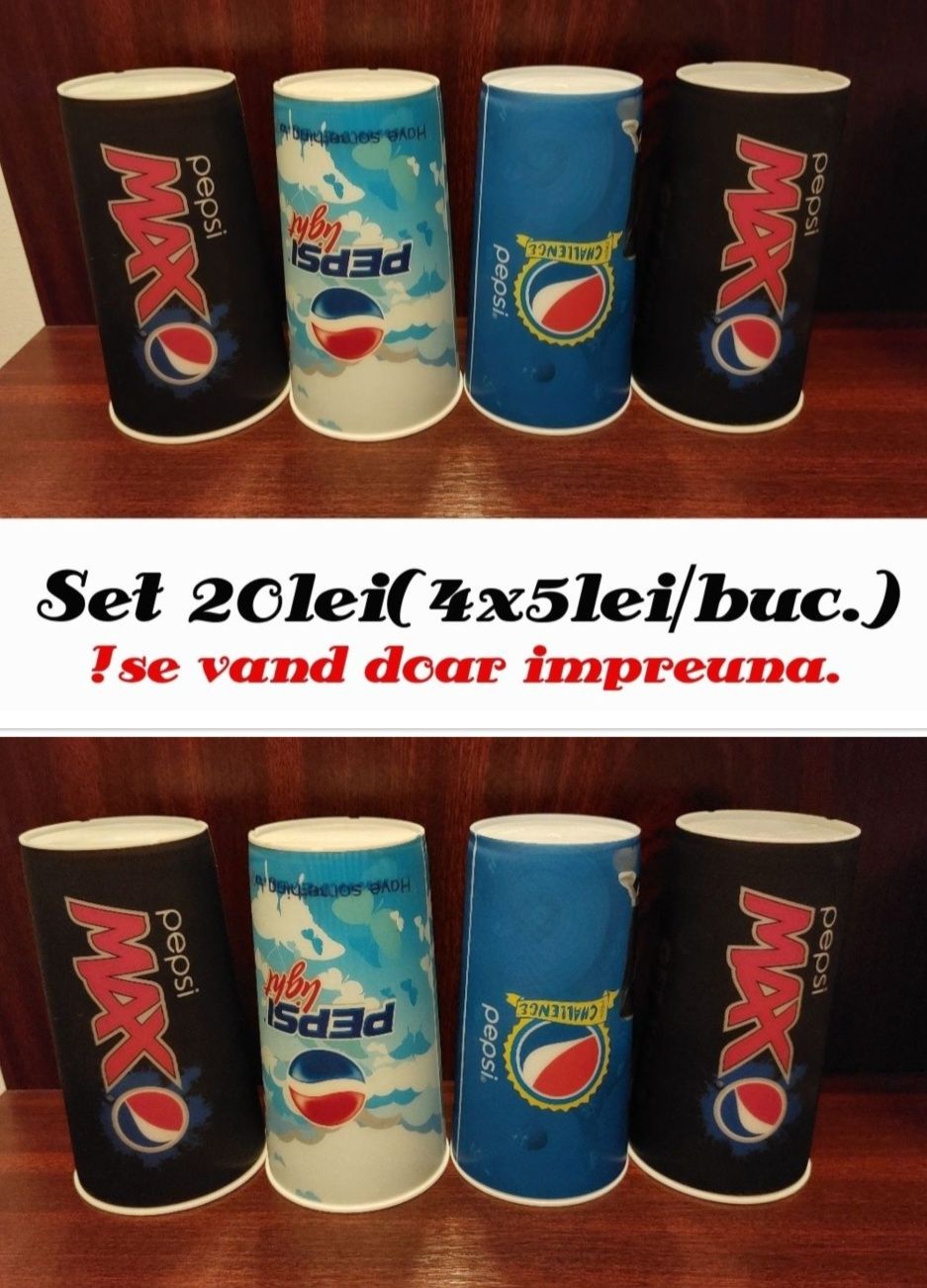 Termos mini.150ml. Set 4buc.(pahare Pepsi)