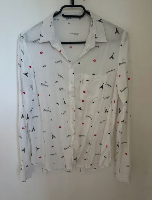 Cămașă albă cu model