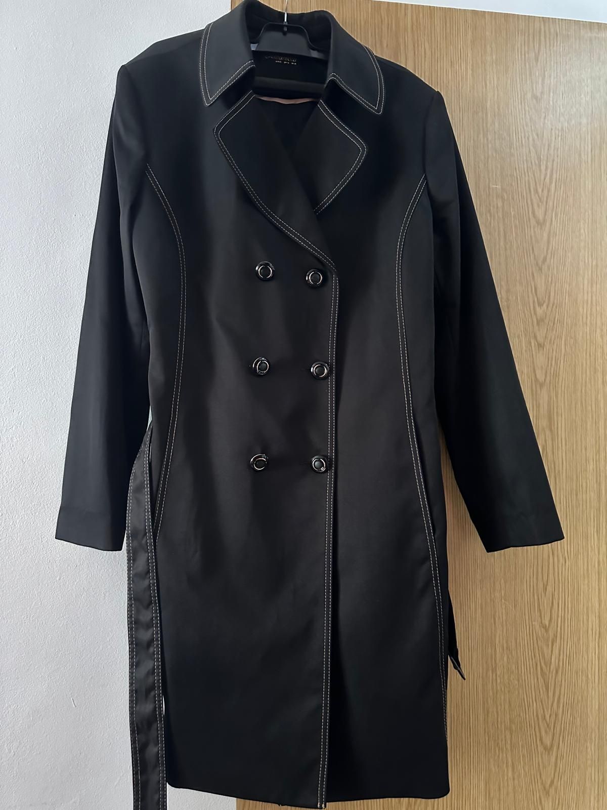 Trench elegant negru