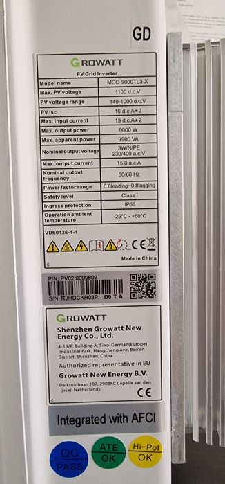 Invertor trifazat GROWATT 9000 TL3-X - 9KW