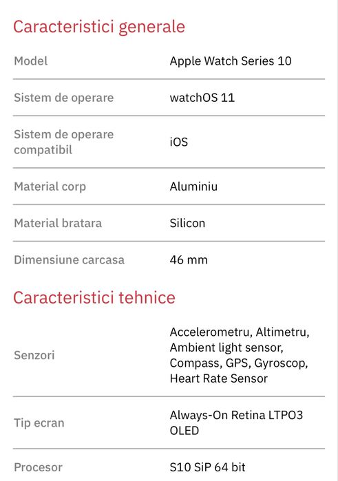 APPLE Watch 10, GPS, 46mm Rose Gold Aluminium Case, Light Blush Band