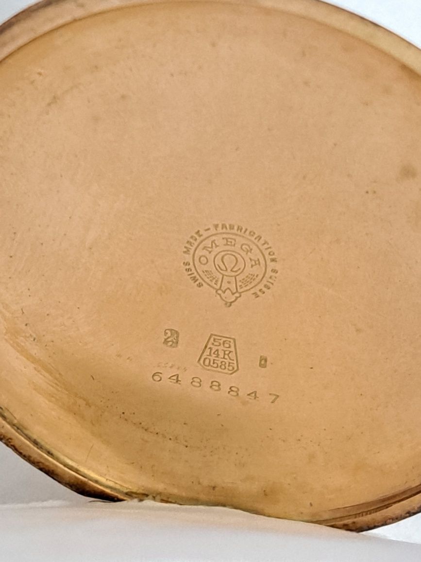 Ceas de Aur 14 K Omega de Buzunar