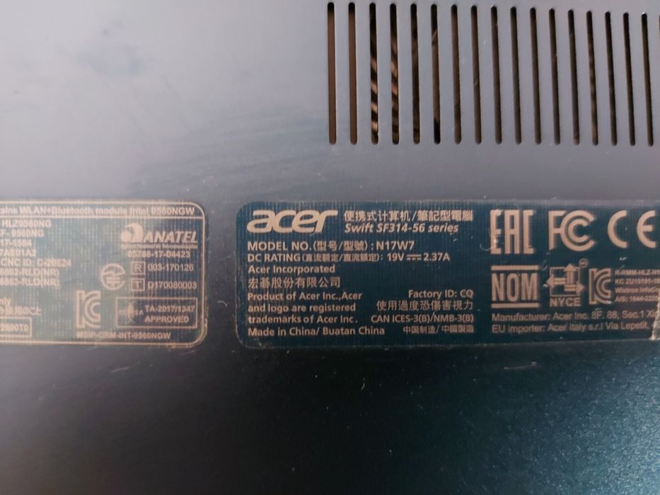 Laptop Acer Swift 3 SF314-56-56X3