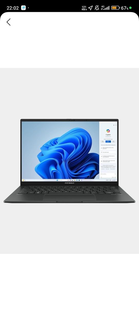 Asus Zenbook 14 Oled, Intel Ultra 5-125H, (14" WUXGA, OLED, Touch), DD