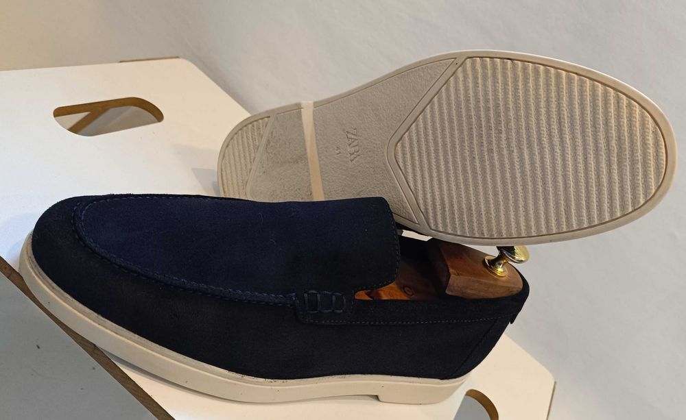 Pantofi sport casual 42 41 43 mocasini slip on ZARA NOI piele naturala
