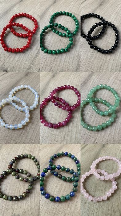 Натуральные камни. 60 видов камней. Коллекция браслетов и кулонов.