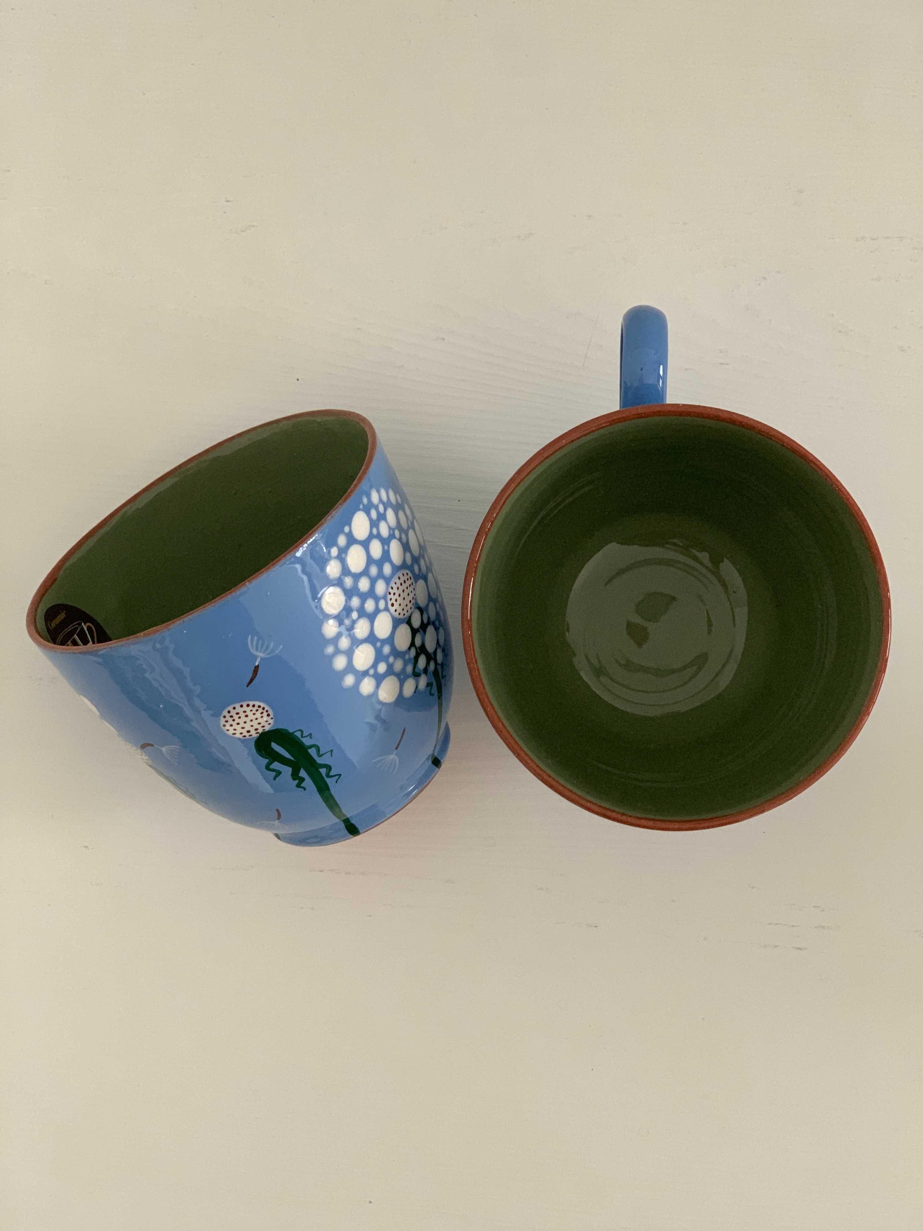 Керамика от град Троян - чинии и чаши Глухарче