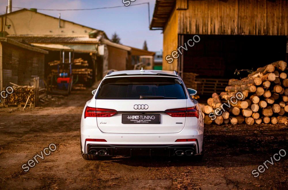 Difuzor si imitatii evacuare Audi A6 C8 S-Line 2018- v6 Maxton Design