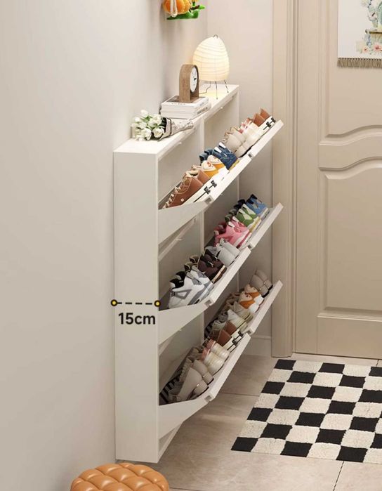 Узкая обувница/ обувница для дома/ обувной шкаф для прихожей комнаты