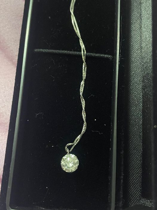 Lant din platina cu diamant natural