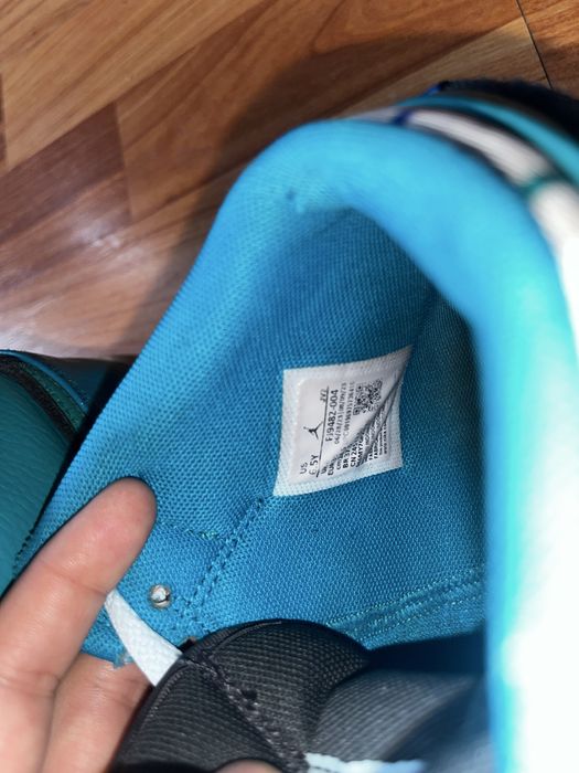 Adidasi Nike Air Jordan 1 Mid GS Black Aqua Blue