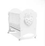 Patut bebelusi Cristale Erbesi ivory, saltea si set protectie incluse