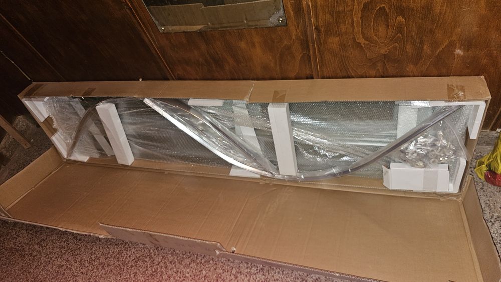 Душ кабина "СЕРИЯ M", овална, 90-90x190 см., мат стъкло, хром,