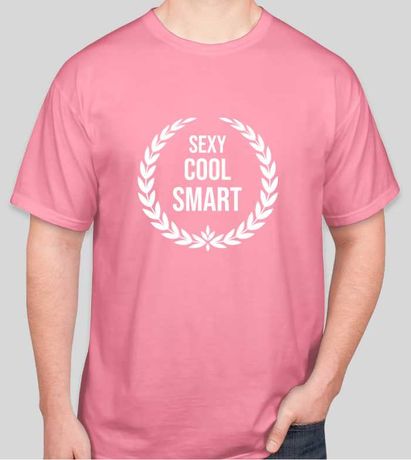 Стильная Женская Розовая футболка  Sexy Cool Smart