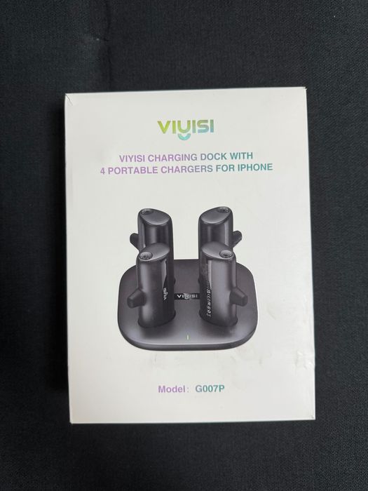 stație de încărcare Viyisi cu 4 încărcătoare portabile pentru iPhone