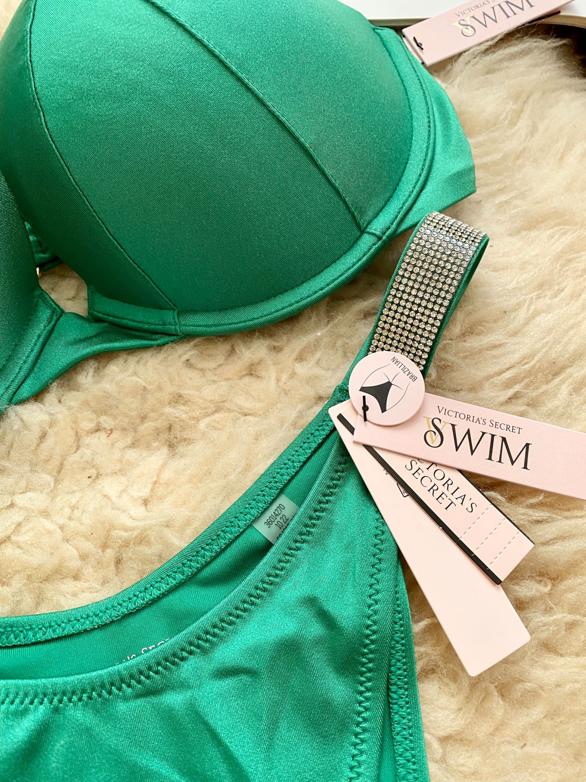 Бански с кристали зелен Victorias secret